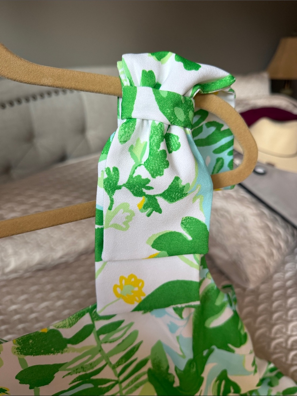 Lilly Pulitzer Bernice Maxi Green, Pink & Yellow Floral Tie-Shoulder Maxi Dress - Picture 6 of 9